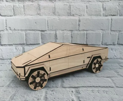 3D Tesle Cybertruck Araba Puzzle 3MM