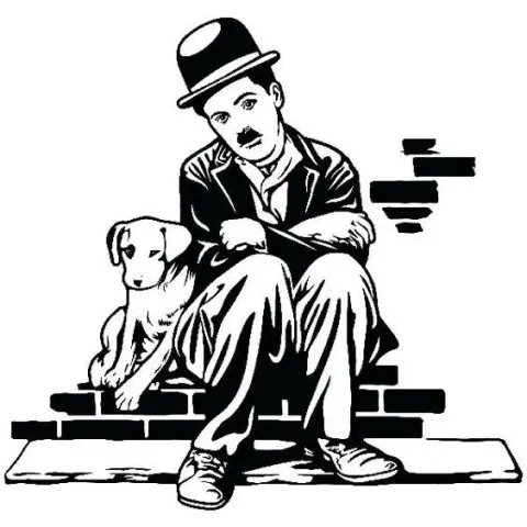 Charlie Chaplin Dekor Çizimi
