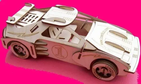 3D Yarış Arabası Puzzle 