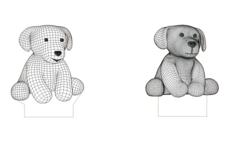 3D Yavru Köpek Gece Lambası 