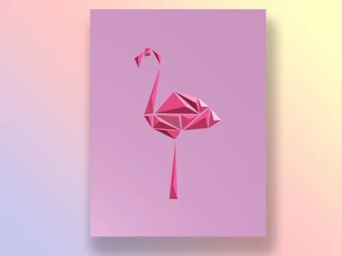 Flamingo Motifli Duvar Dekoru Çizimi