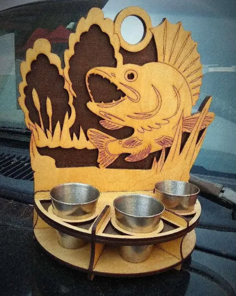 Balık Desenli Bardak Tutucu