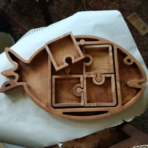 Balık Puzzle Kuru Yemiş Tabağı
