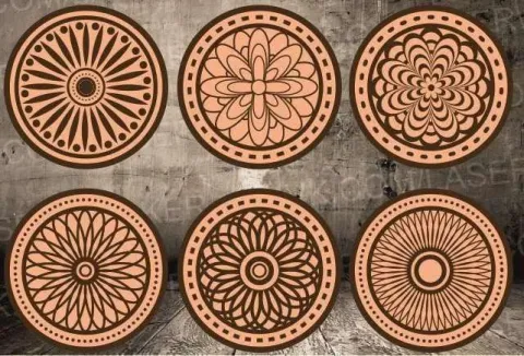 Desenli Bardak Altlığı