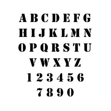 26 Adet Türkçe Stencıl Font