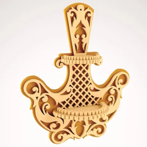 Desenli Duvar Rafı-6