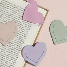 Lazer Kesim Kalp Şeklinde Deri Kitap Ayracı