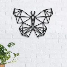 Lazer Kesim Kelebek Geometrik Duvar Dekoru