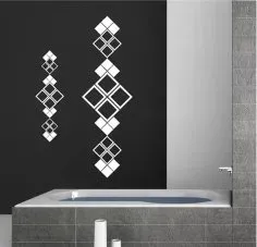 Lazer Kesim Banyo Duvar Etiketleri Süs Duşakabin Etiketleri