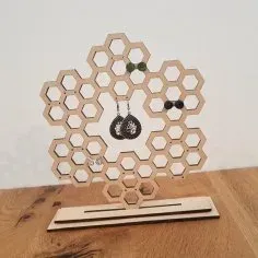 Lazer Kesim Petek Küpe Organizeri Küpe Standı