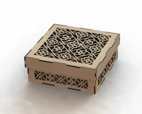 Kapaklı Desenli Kutu