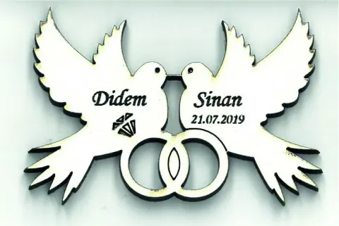 Yüzüklü Güvercin Magnet