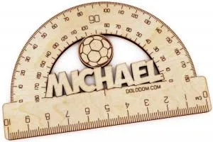 Ahşap Açıölçer Cetvel 10 CM