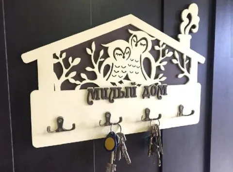 Ahşap Anahtar Askısı