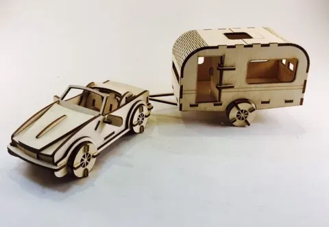 Karavan 3D Ahşap Model