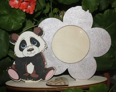 Panda Desenli Fotoğraf Çerçevesi