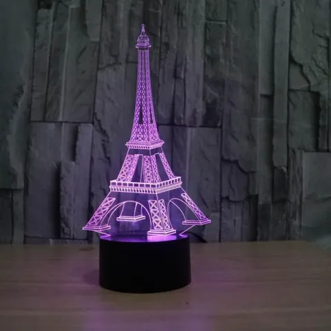 3D Eyfel Kulesi Gece Lambası 