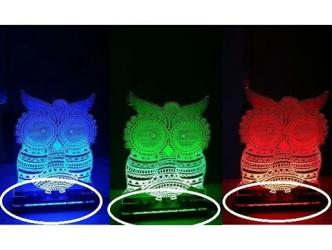 3D Baykuş Lamba
