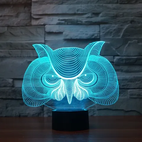 3D Baykuş Lamba