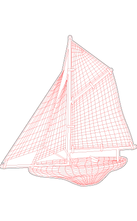 3D Gemi Gece Lambası 