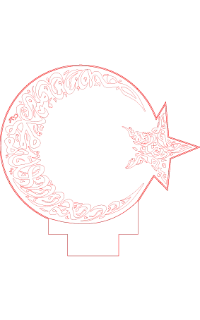 3D Dua Ay Yıldız Gece Lambası