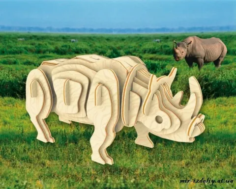 3D Gergedan Puzzle 