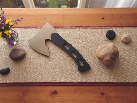 Lazer Kesim Ahşap Balta 3D Bulmaca Oyuncak Model Kiti