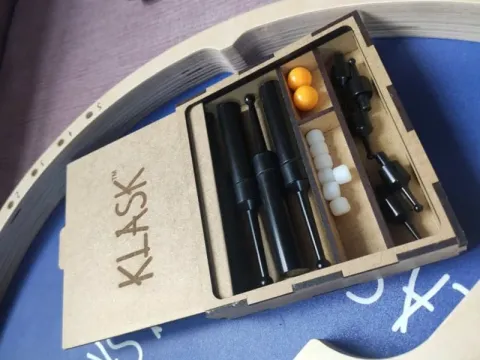 Lazer Kesim KLASK 4 Oyun Ahşap Düzenleyici Kutu Şablonu