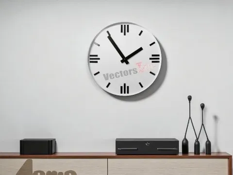 Lazer Kesim Dekoratif Yuvarlak Şekilli Duvar Saati Tasarımı