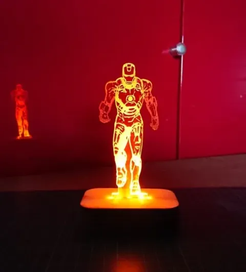Demir Adam Akrilik 3D LED Gece Lambası