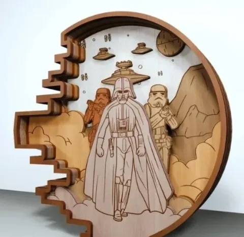 Star Wars Katmanlı Ahşap Dekor