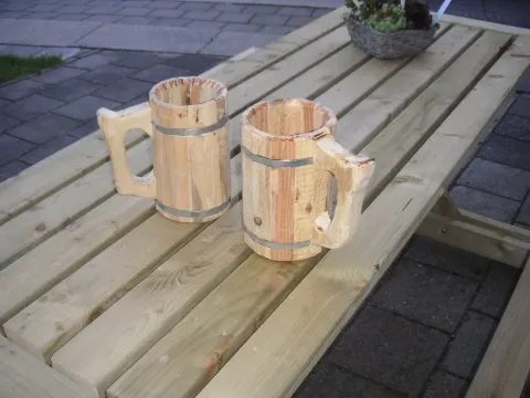 Ahşap Bira Bardağı