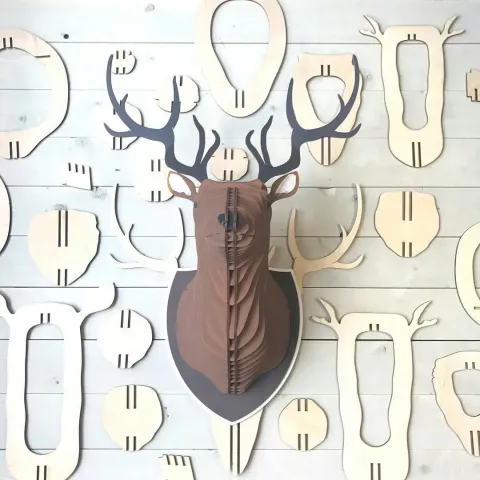 3D Geyik Başı Puzzle-3