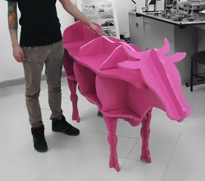 3D İnek Raf Puzzle