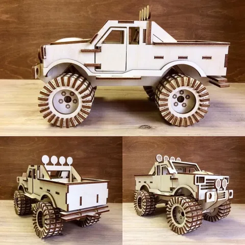 3D Jeep Araba Puzzle-3