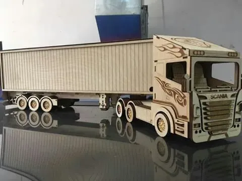 3D Kamyon Scanıa Puzzle