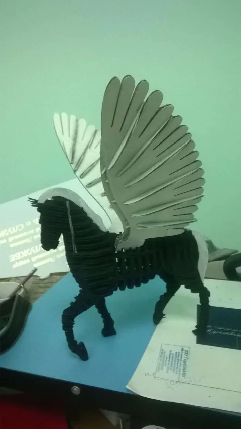 3D Kanatlı At Puzzle