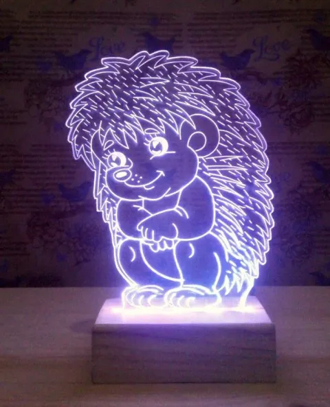 3D Kirpi Gece Lambası