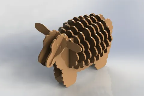 3D Koyun Puzzle