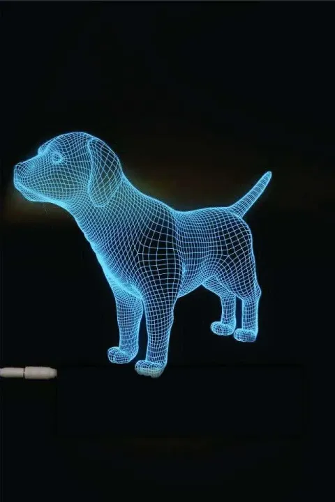 3D Köpek Gece Lambası