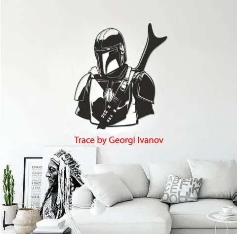 Star Wars Temalı Duvar Dekor Çizim