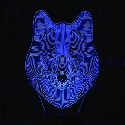 3D Kurt Gece Lambası