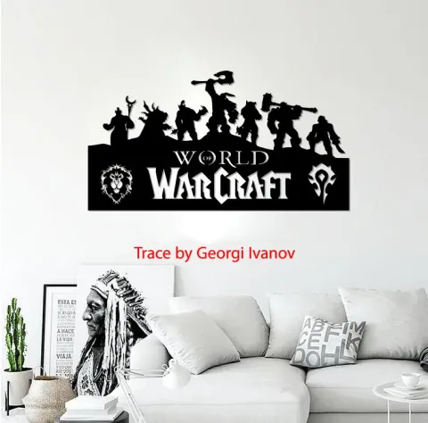World Of Warcraft Temalı Duvar Dekor Çizimi