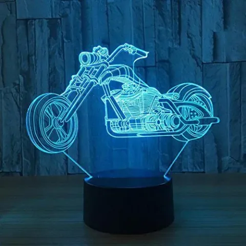 3D Motorsiklet Gece Lambası 