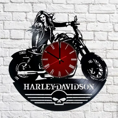 Harley Davidson Temalı Duvar Dekor Saat