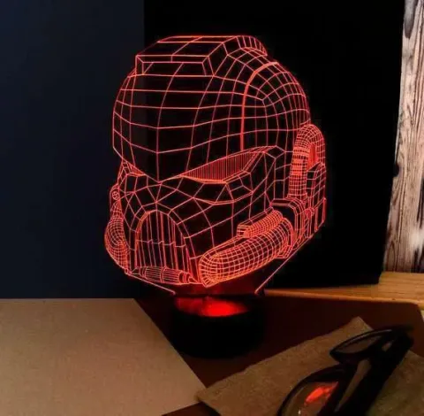 3D Robot Gece Lambası 