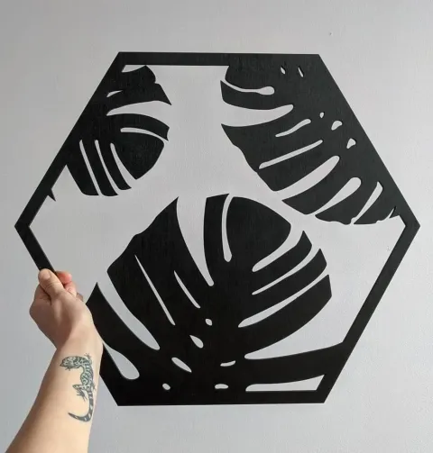 Monstera Yaprak Duvar Dekoru