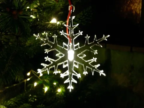 LED Işıklı Noel Kar Tanesi