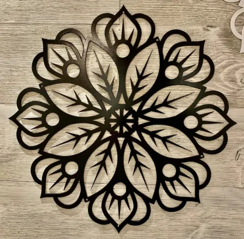 Çiçekli Mandala Duvar Sanatı