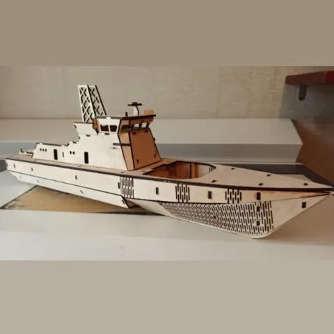 Ahşap Gemi Model Seti Ahşap Tekne 3D